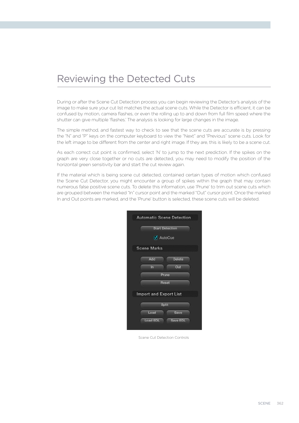 Reviewing the detected cuts | Blackmagic Design DaVinci Resolve Advanced Panel User Manual | Page 362 / 435