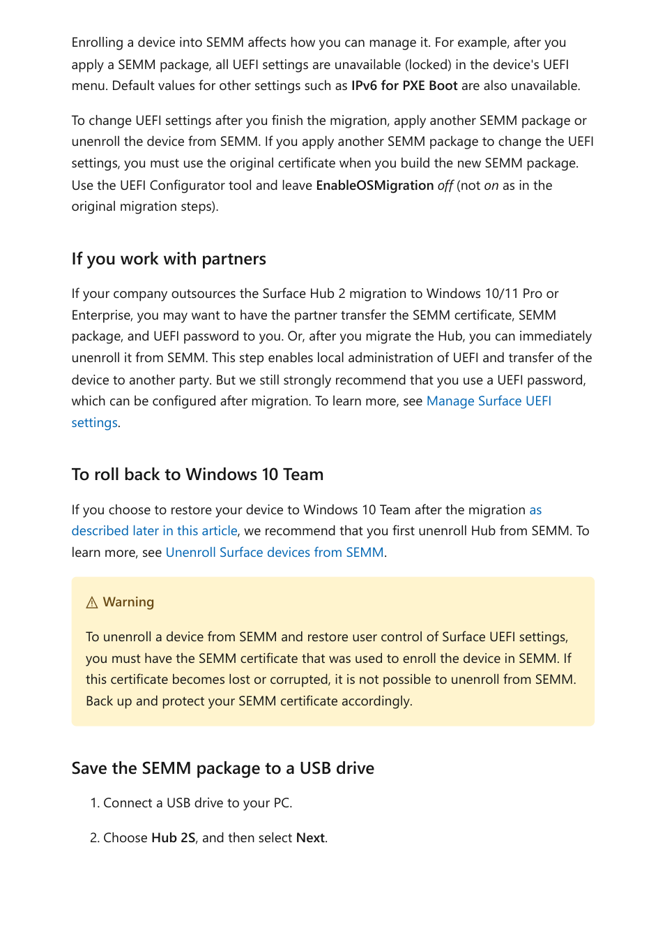 Save the semm package to a usb drive | Microsoft Surface Hub 2 SmCamera User Manual | Page 167 / 572