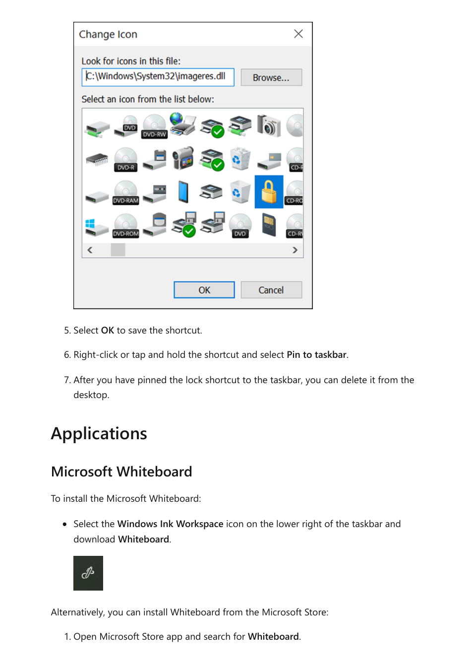 Applications, Microsoft whiteboard | Microsoft Surface Hub 2 SmCamera User Manual | Page 189 / 572
