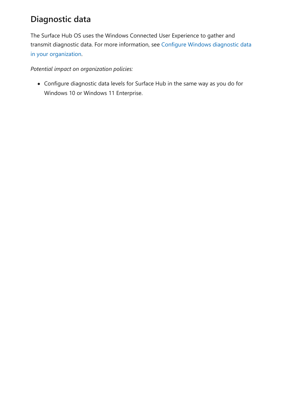 Diagnostic data | Microsoft Surface Hub 2 SmCamera User Manual | Page 214 / 572
