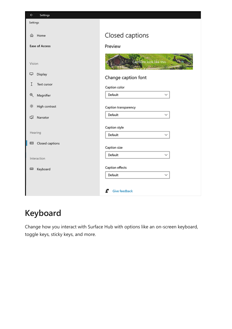 Keyboard | Microsoft Surface Hub 2 SmCamera User Manual | Page 232 / 572