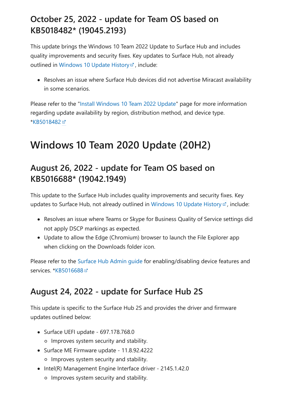 Windows 10 team 2020 update (20h2) | Microsoft Surface Hub 2 SmCamera User Manual | Page 321 / 572