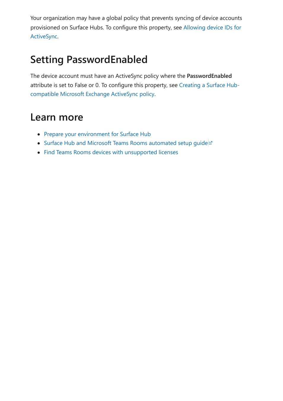 Setting passwordenabled learn more | Microsoft Surface Hub 2 SmCamera User Manual | Page 41 / 572