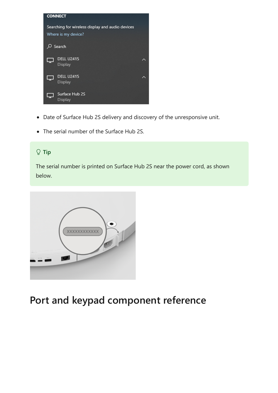 Label 2, Label 11, The source button, see | Label 9, In figure 1 below). are the sources visible on the, Port and keypad component reference | Microsoft Surface Hub 2 SmCamera User Manual | Page 470 / 572