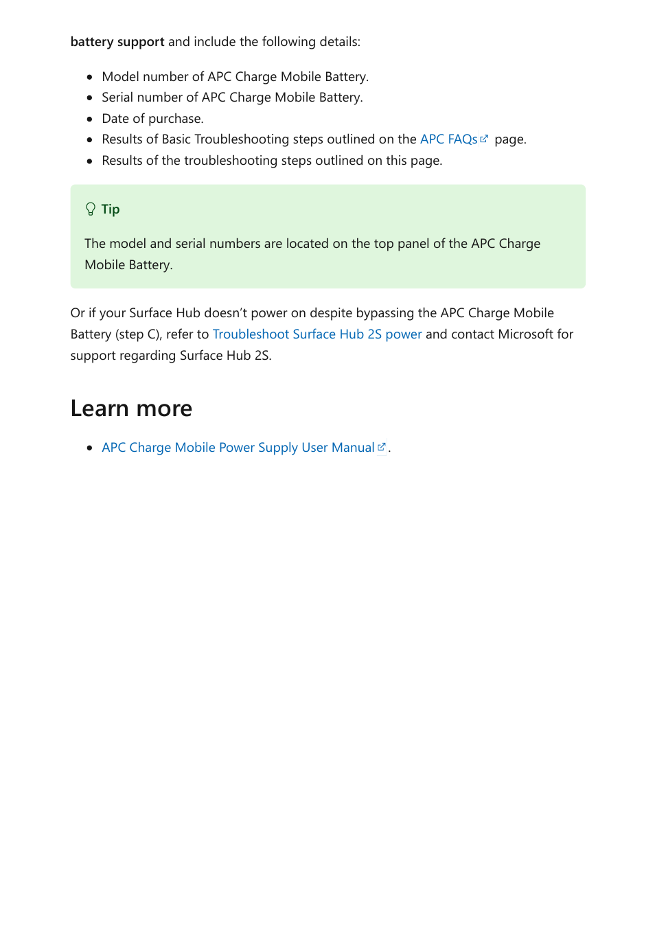 Learn more | Microsoft Surface Hub 2 SmCamera User Manual | Page 476 / 572