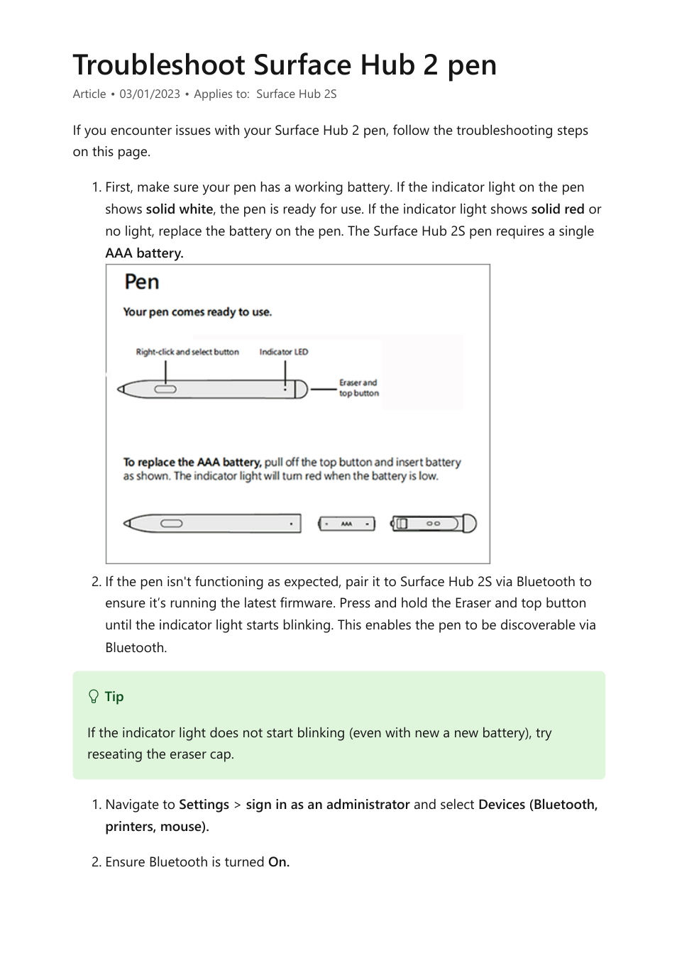 Troubleshoot surface hub 2 pen | Microsoft Surface Hub 2 SmCamera User Manual | Page 477 / 572