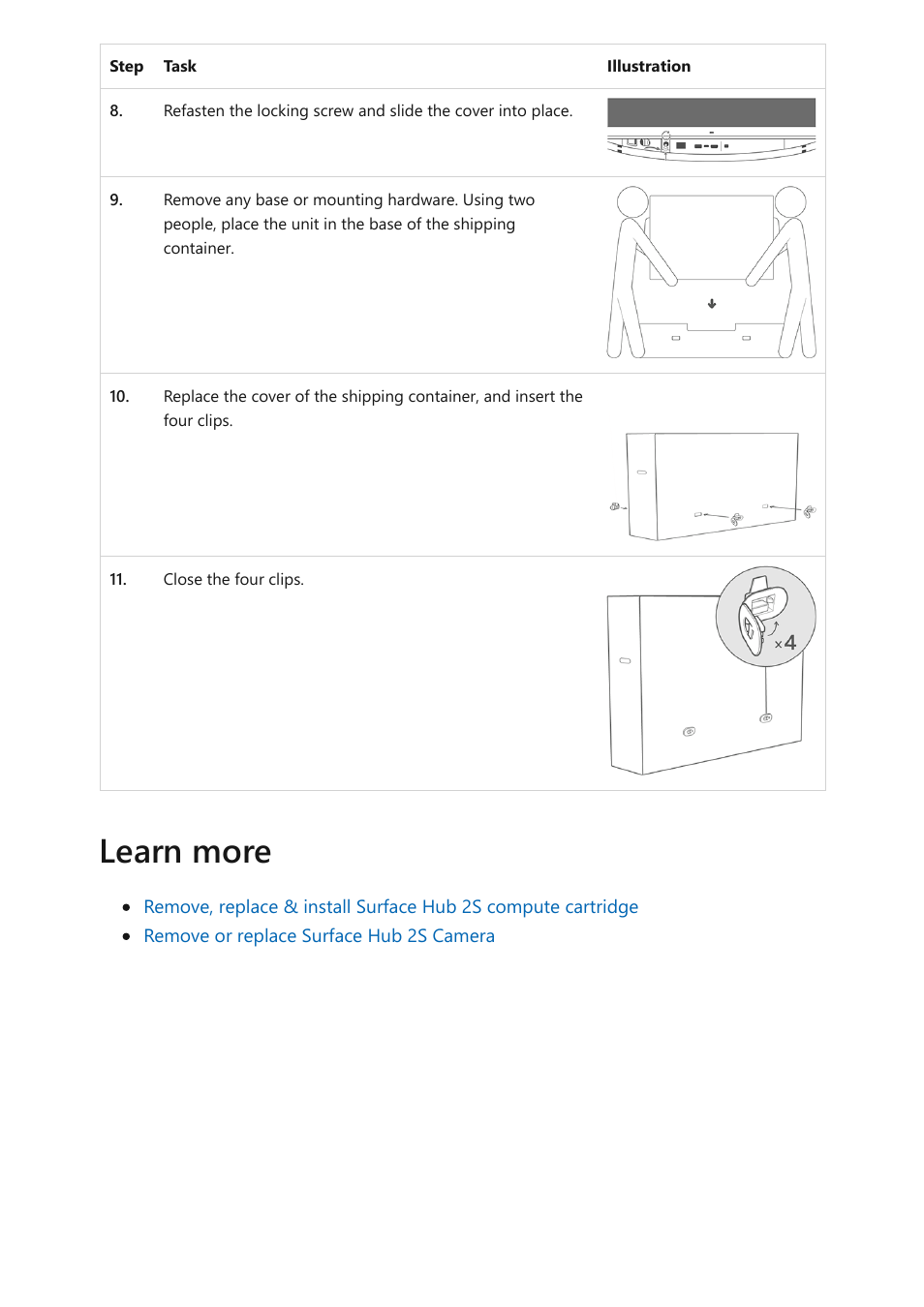 Learn more | Microsoft Surface Hub 2 SmCamera User Manual | Page 482 / 572