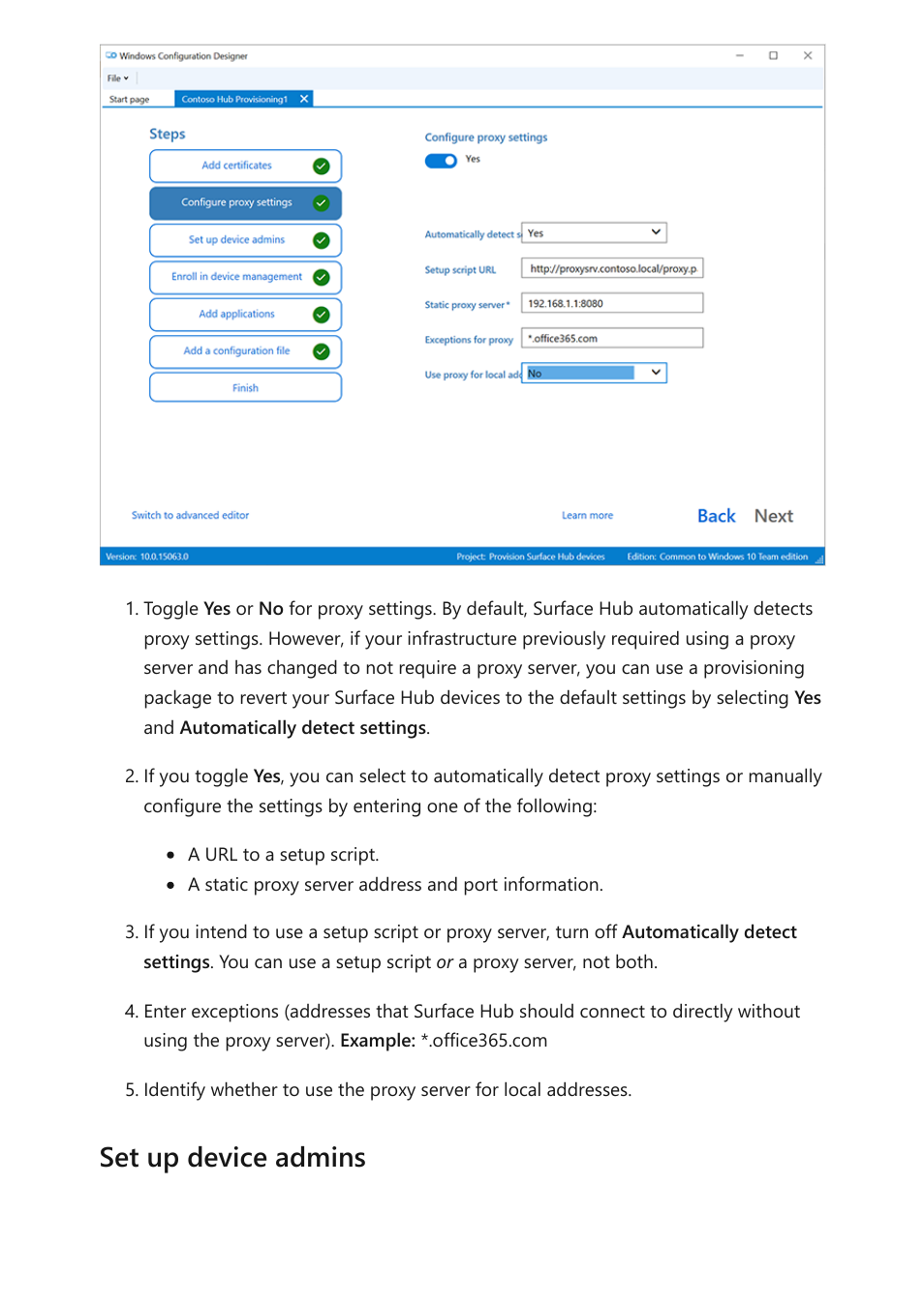 Set up device admins | Microsoft Surface Hub 2 SmCamera User Manual | Page 80 / 572