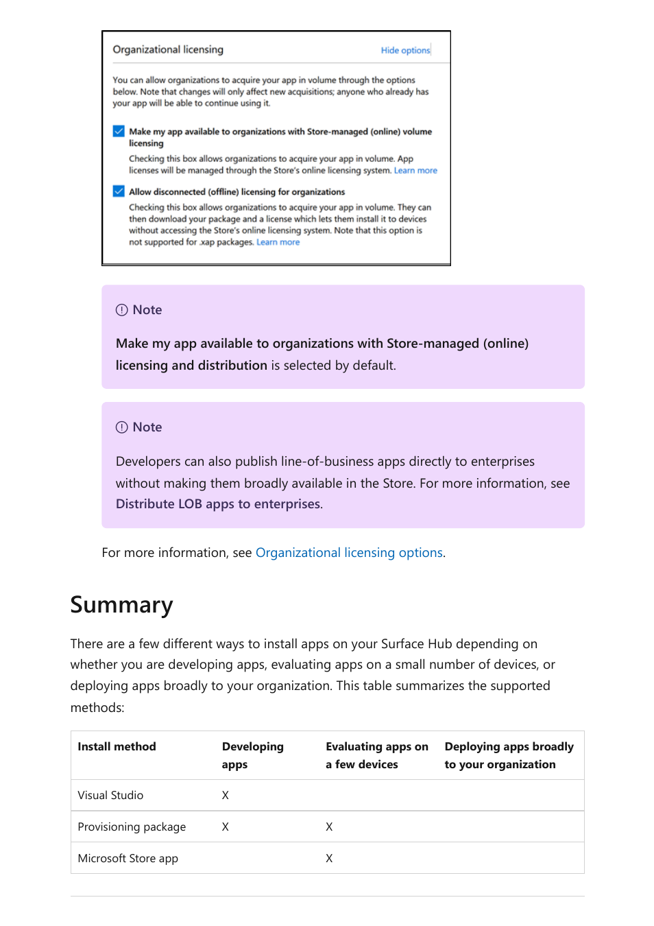 Summary | Microsoft Surface Hub 2 SmCamera User Manual | Page 96 / 572