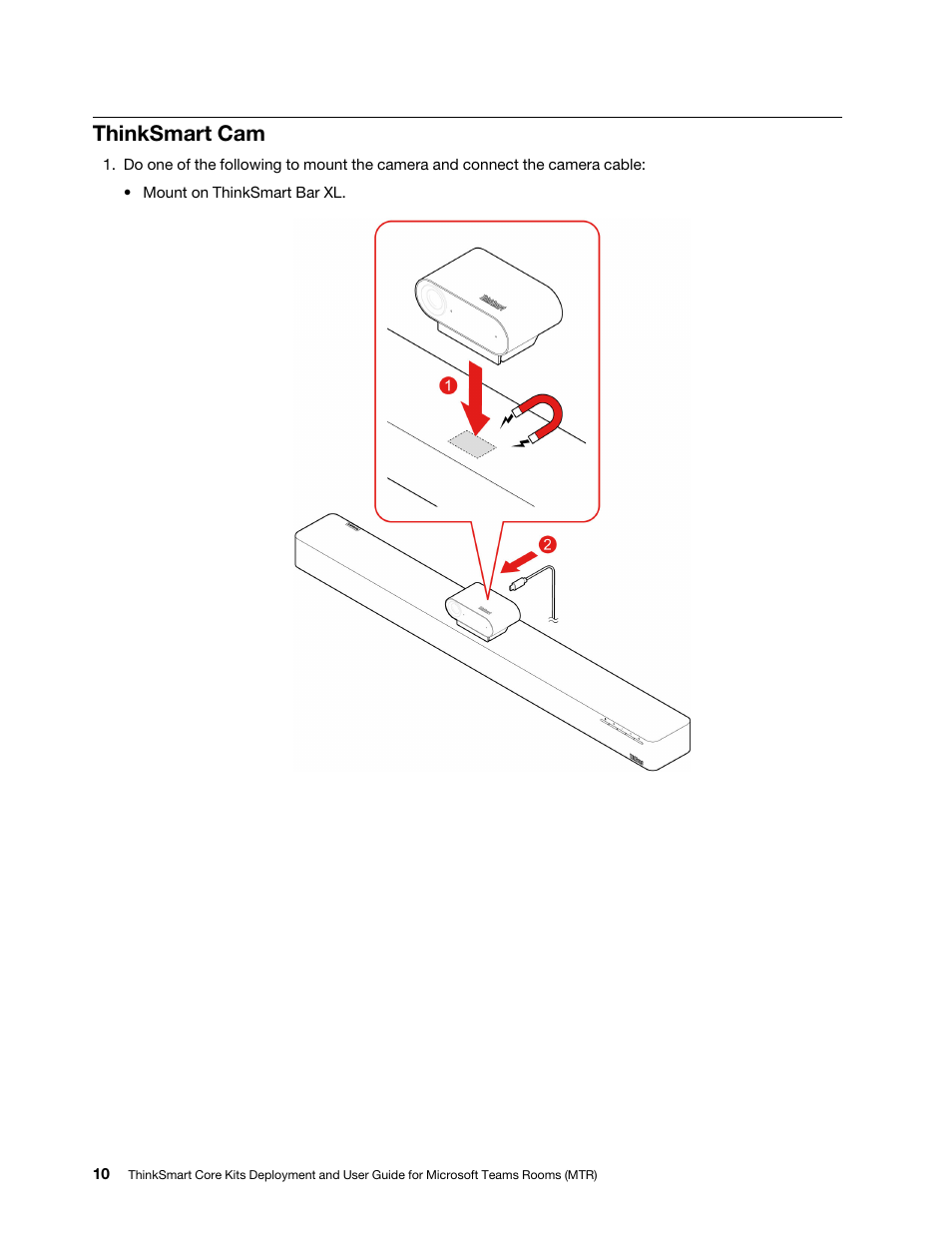 Thinksmart cam | Lenovo ThinkSmCore and IP Controller Kit for Microsoft Teams Rooms User Manual | Page 16 / 106