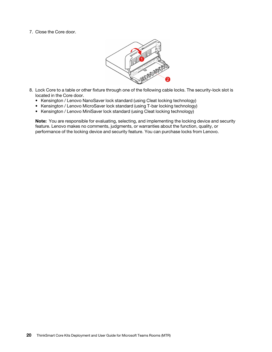 Lenovo ThinkSmCore and IP Controller Kit for Microsoft Teams Rooms User Manual | Page 26 / 106