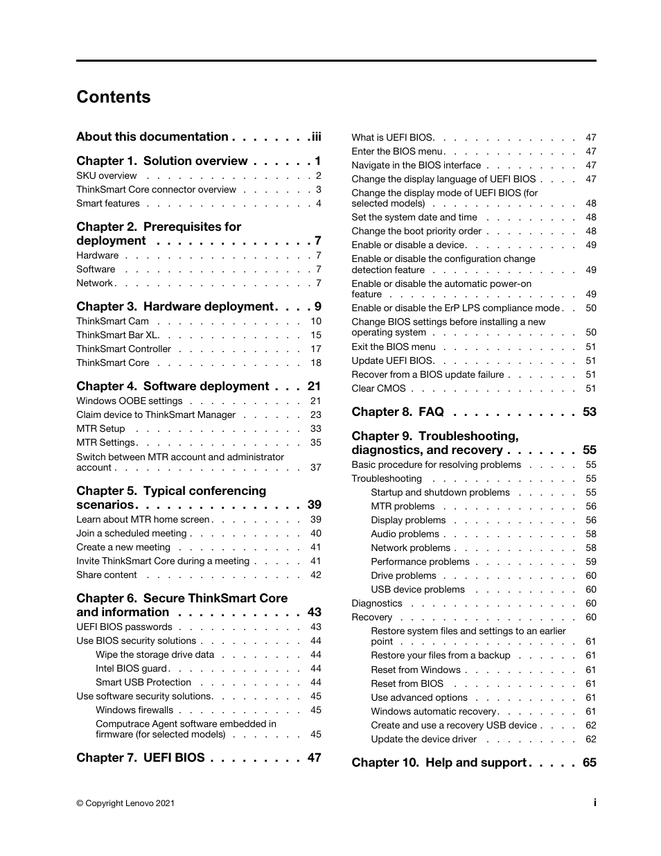 Lenovo ThinkSmCore and IP Controller Kit for Microsoft Teams Rooms User Manual | Page 3 / 106