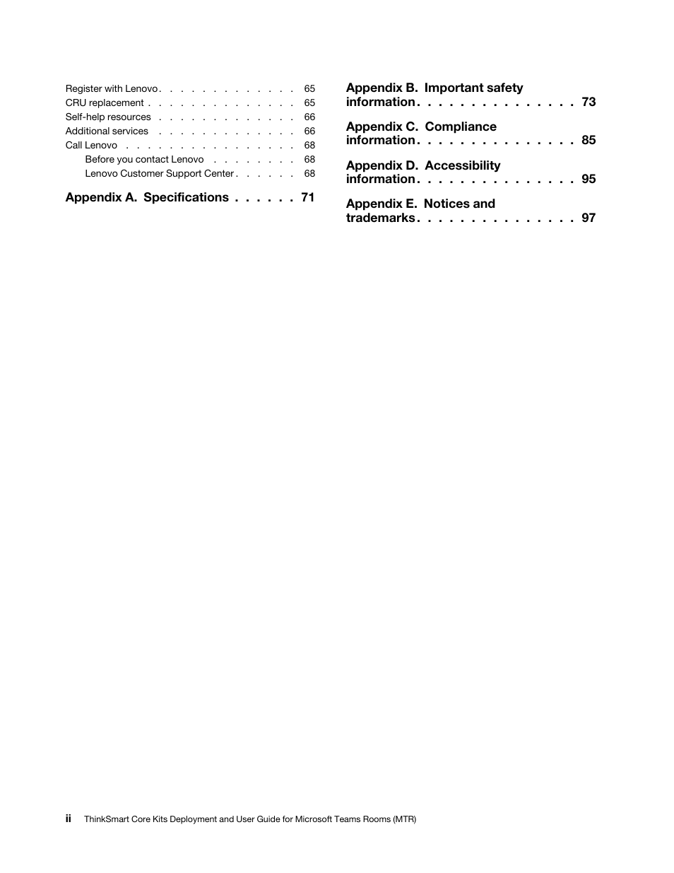 Lenovo ThinkSmCore and IP Controller Kit for Microsoft Teams Rooms User Manual | Page 4 / 106