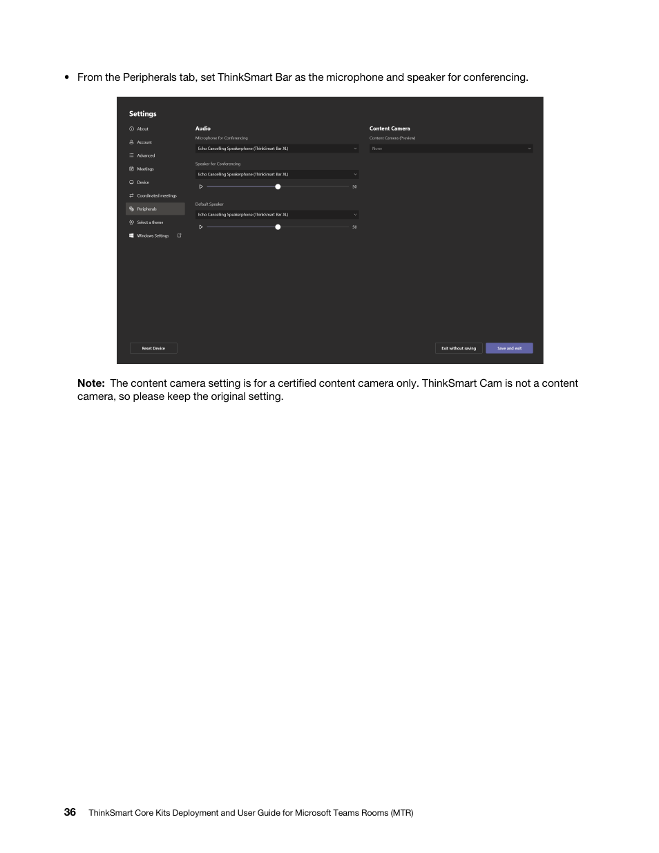 Lenovo ThinkSmCore and IP Controller Kit for Microsoft Teams Rooms User Manual | Page 42 / 106