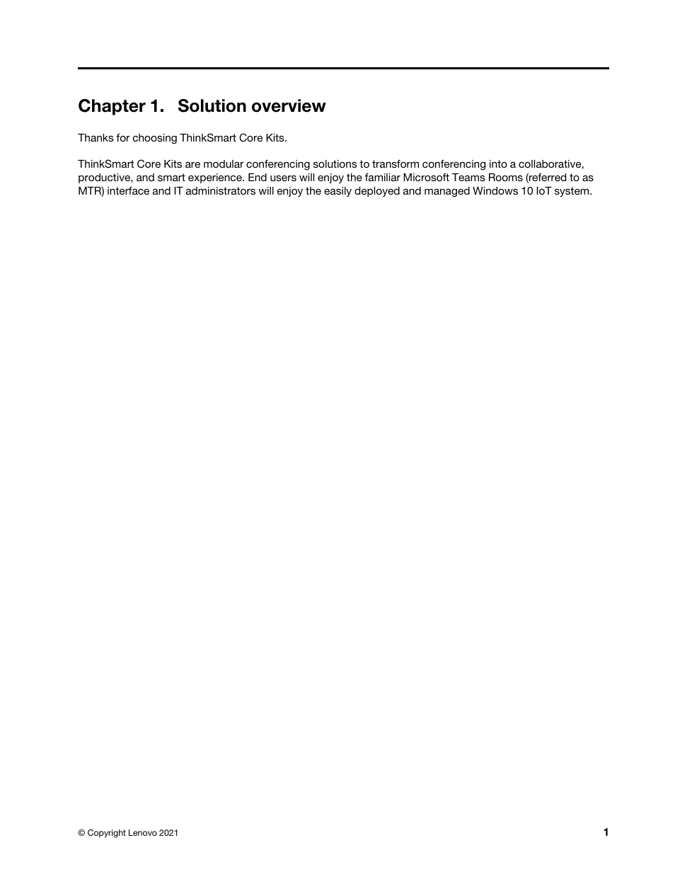 Chapter 1. solution overview | Lenovo ThinkSmCore and IP Controller Kit for Microsoft Teams Rooms User Manual | Page 7 / 106