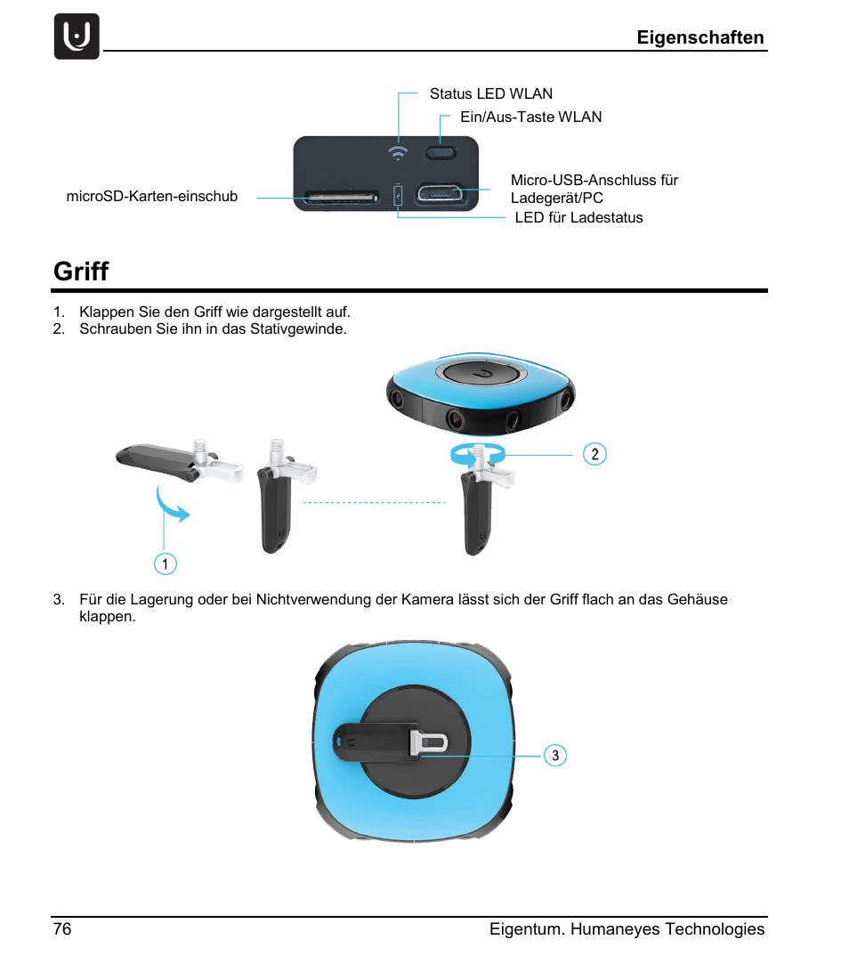 Griff | Vuze 4K 3D 360 Spherical VR Camera (Yellow) User Manual | Page 76 / 113