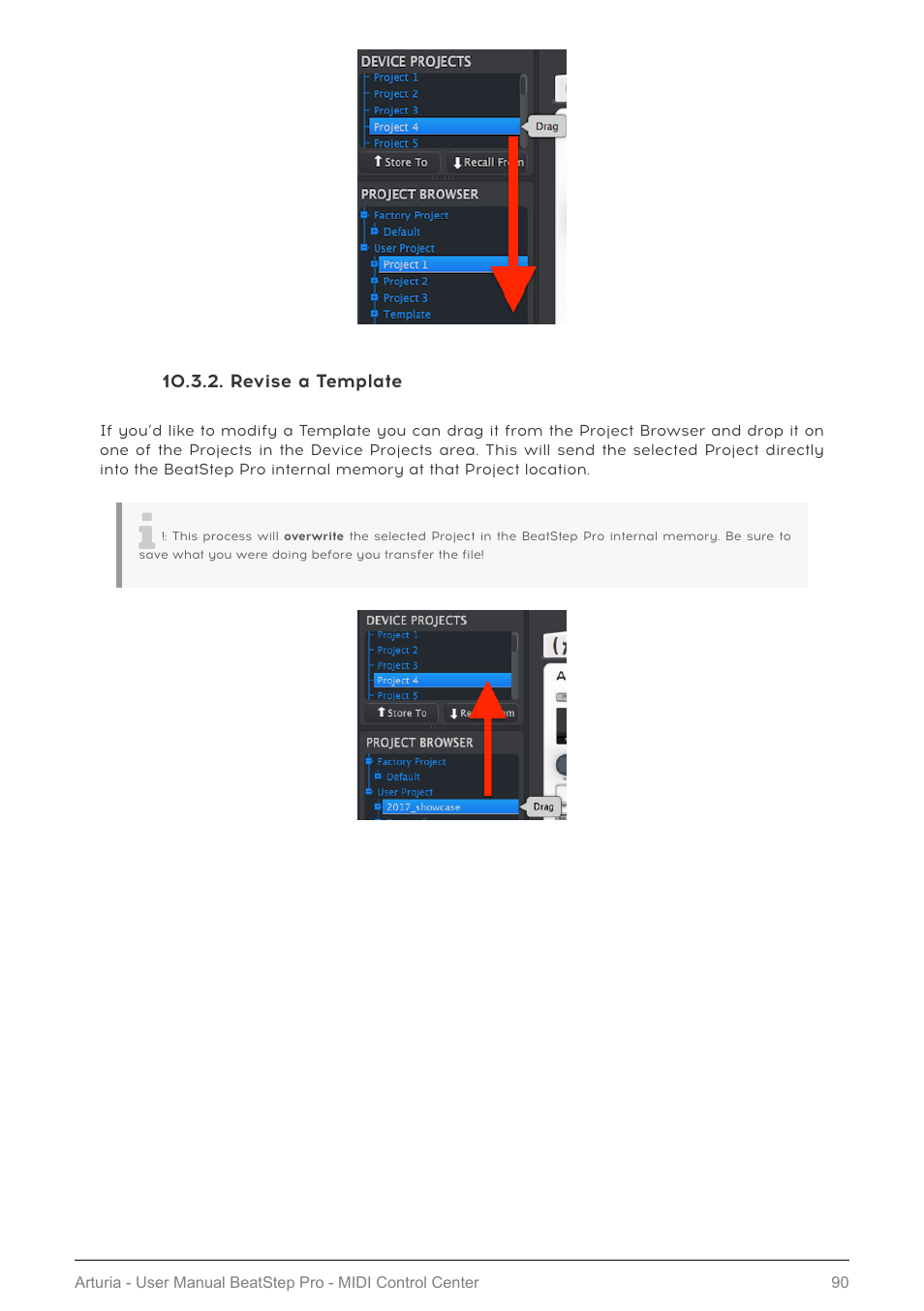 Revise a template | Arturia BeatStep Pro MIDI/Analog Controller and Sequencer Kit with CV/Gate Cables (Black) User Manual | Page 95 / 137