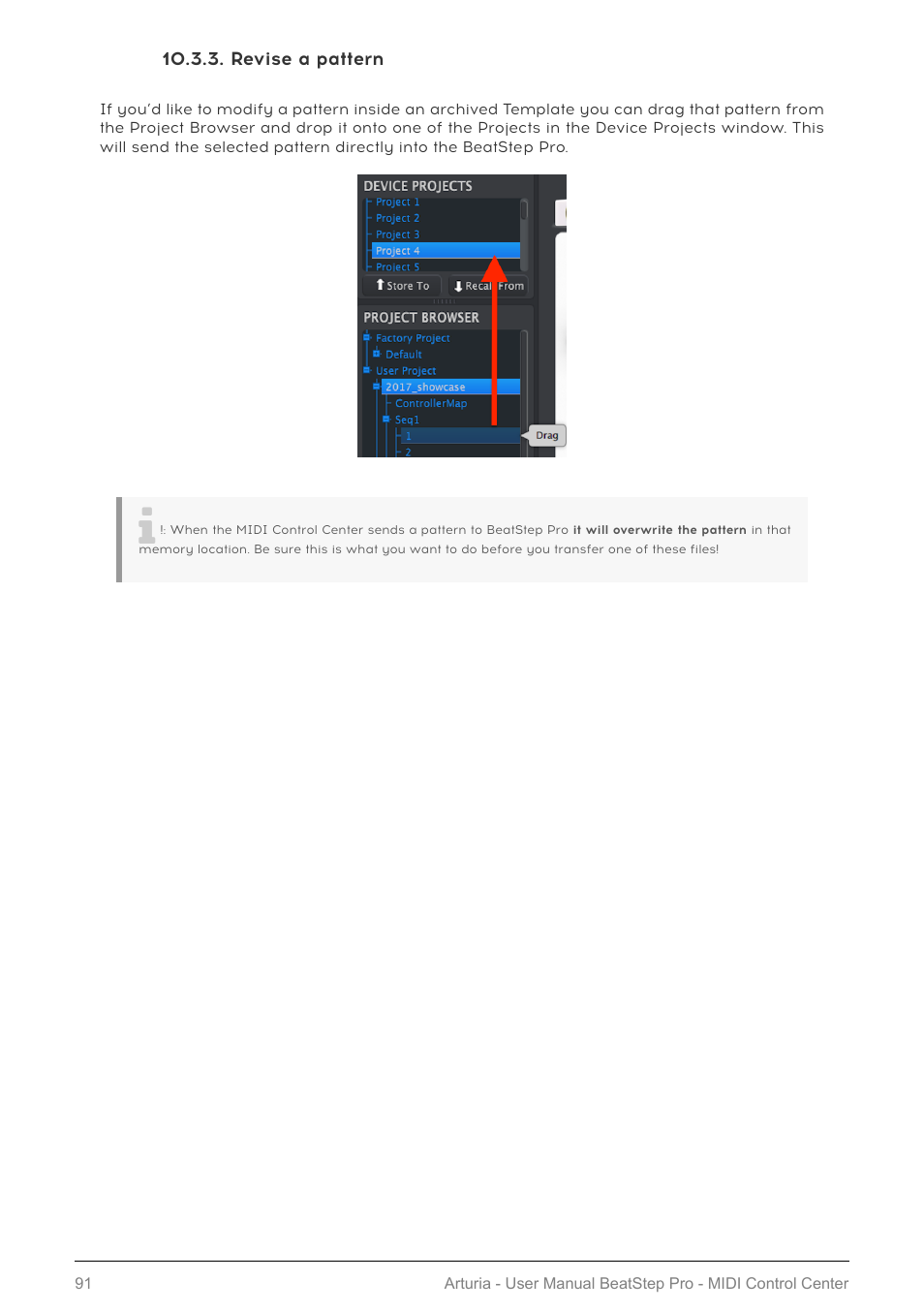 Revise a pattern | Arturia BeatStep Pro MIDI/Analog Controller and Sequencer Kit with CV/Gate Cables (Black) User Manual | Page 96 / 137
