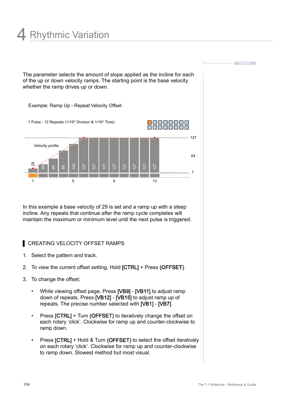 Rhythmic variation | Torso Electronics T-1 16-Track Algorithmic Desktop Sequencer User Manual | Page 104 / 230