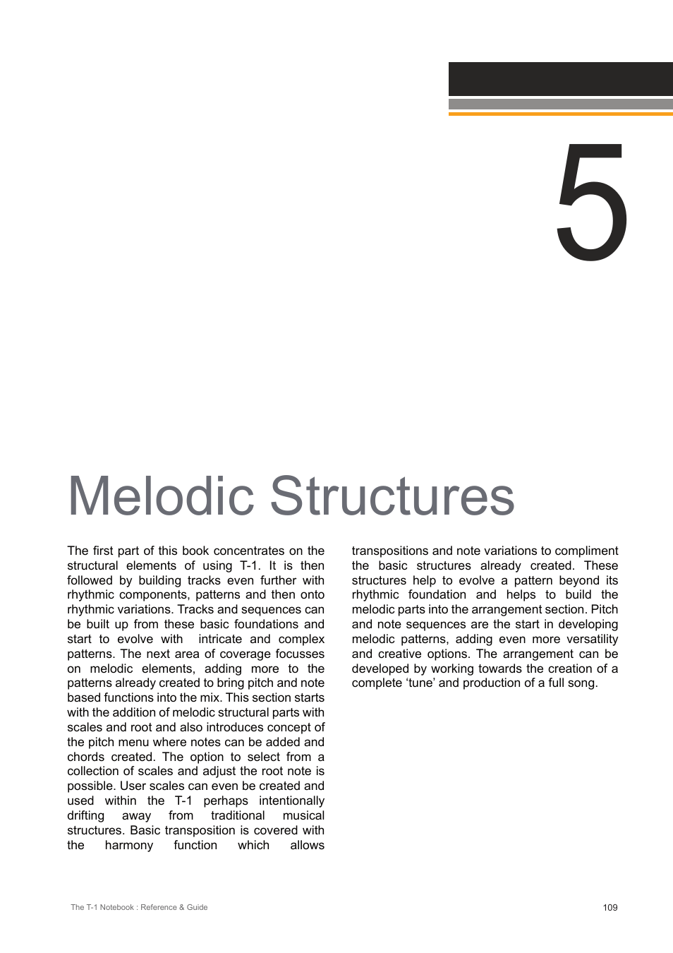 Melodic structures | Torso Electronics T-1 16-Track Algorithmic Desktop Sequencer User Manual | Page 109 / 230