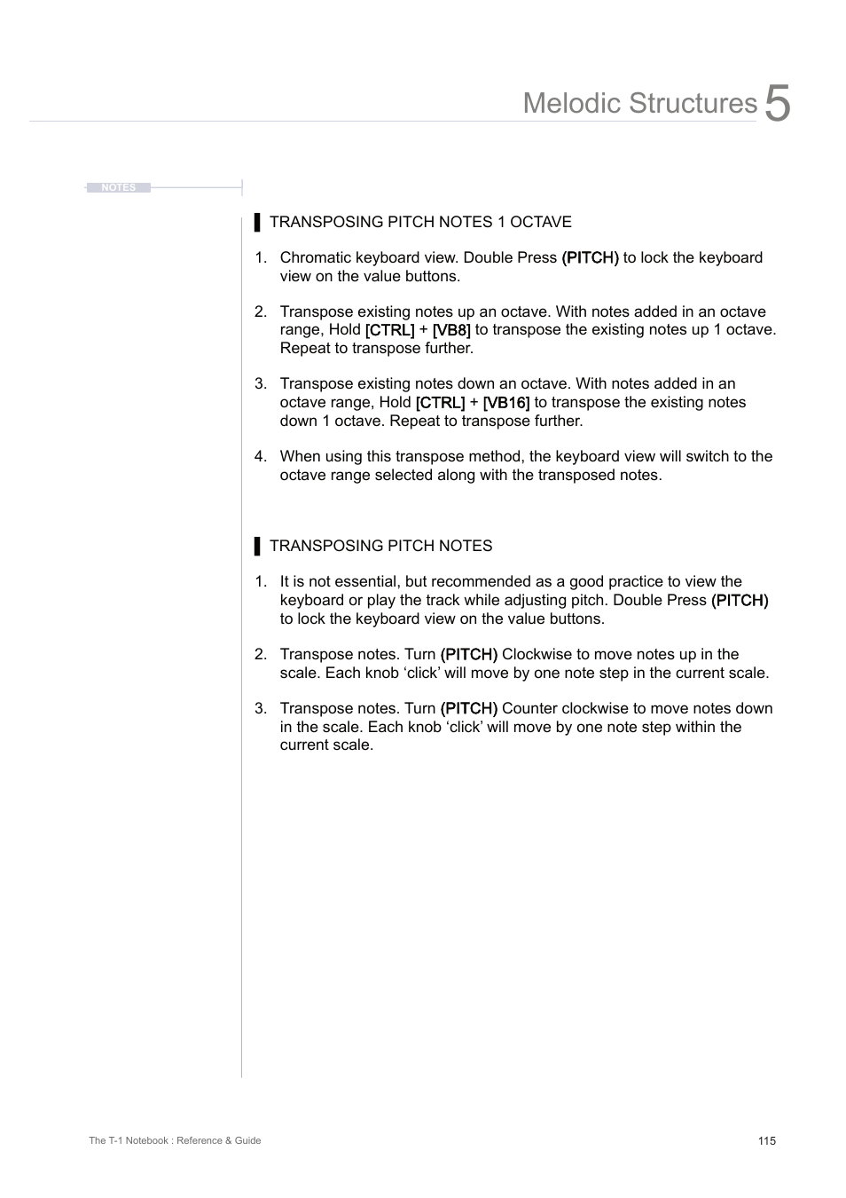 Melodic structures | Torso Electronics T-1 16-Track Algorithmic Desktop Sequencer User Manual | Page 115 / 230