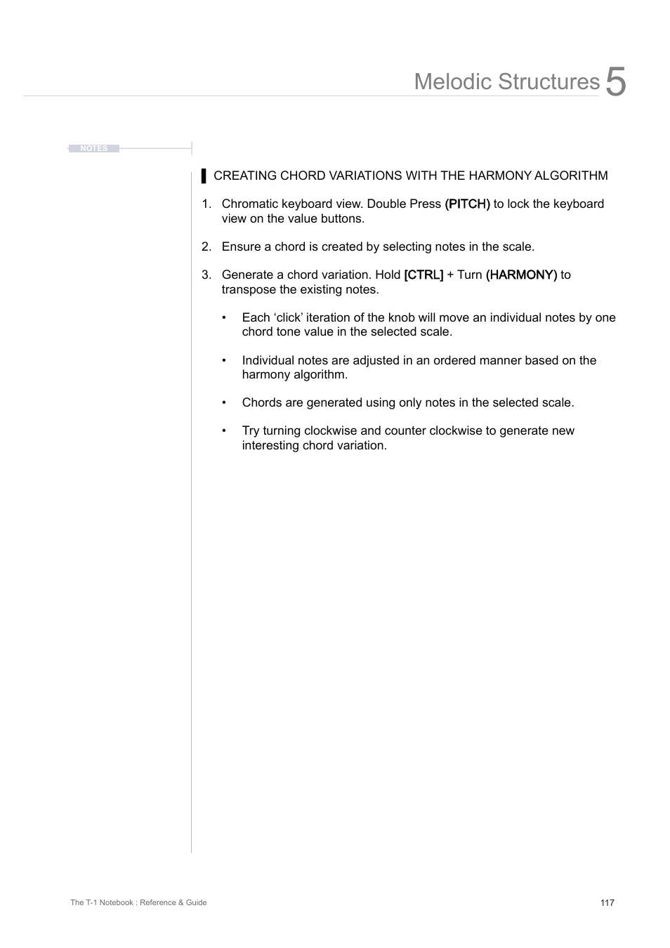 Melodic structures | Torso Electronics T-1 16-Track Algorithmic Desktop Sequencer User Manual | Page 117 / 230