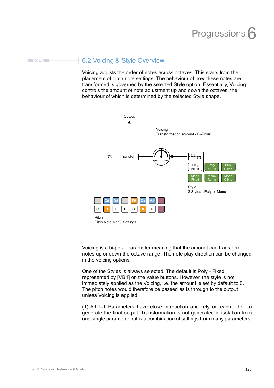 2 voicing & style overview, Progressions | Torso Electronics T-1 16-Track Algorithmic Desktop Sequencer User Manual | Page 125 / 230