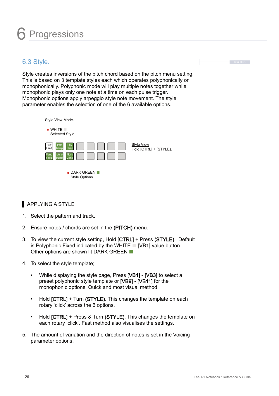 3 style, Progressions | Torso Electronics T-1 16-Track Algorithmic Desktop Sequencer User Manual | Page 126 / 230