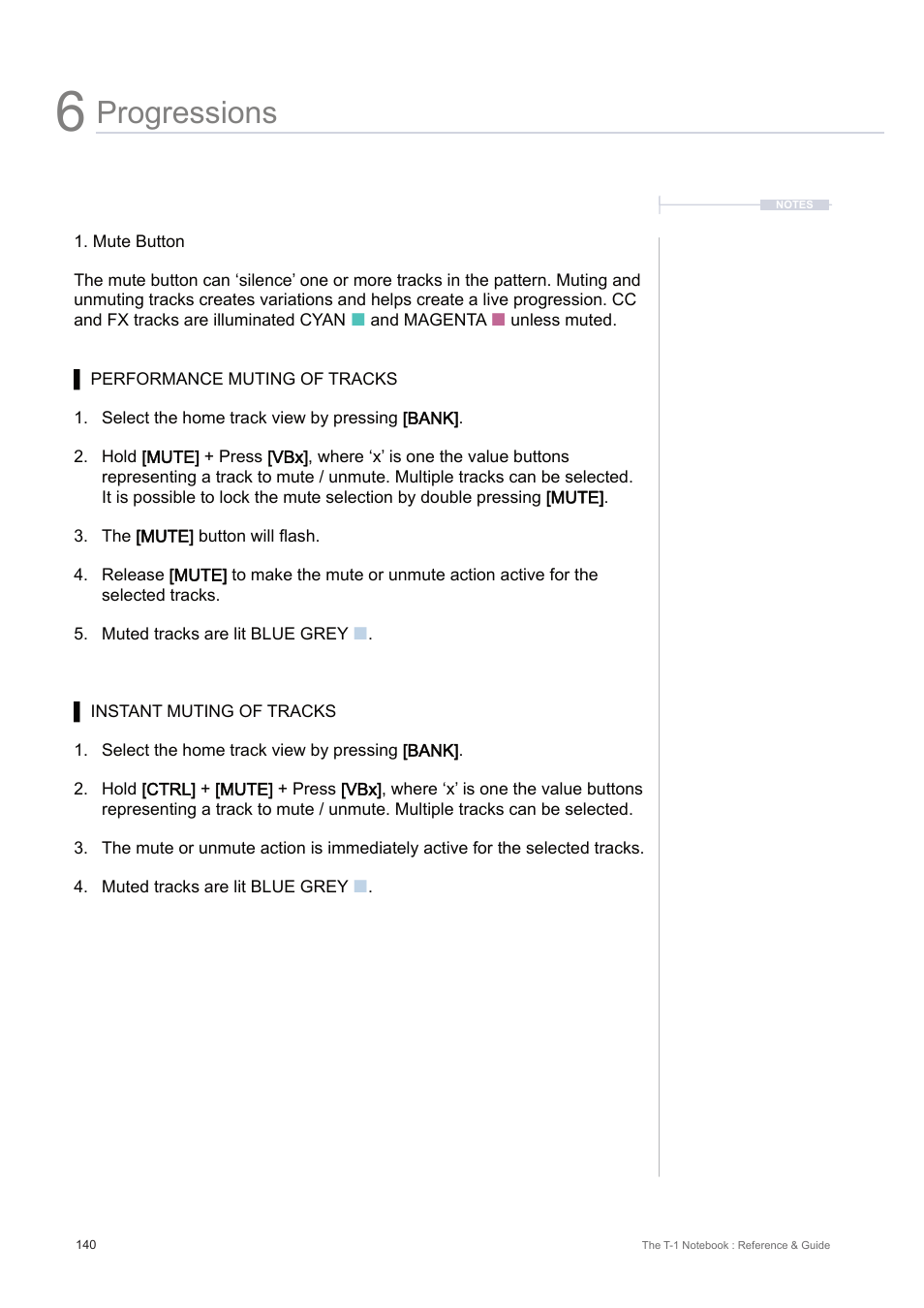 Progressions | Torso Electronics T-1 16-Track Algorithmic Desktop Sequencer User Manual | Page 140 / 230