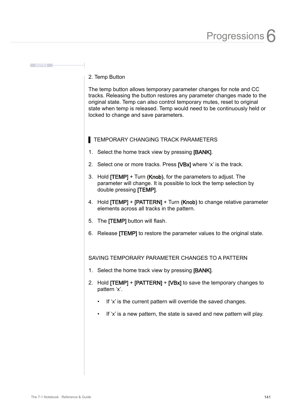 Progressions | Torso Electronics T-1 16-Track Algorithmic Desktop Sequencer User Manual | Page 141 / 230