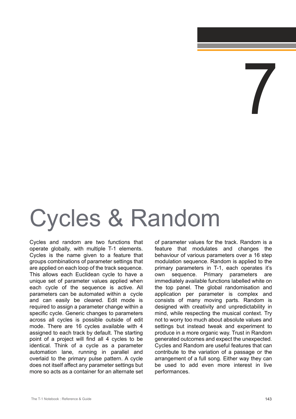 Cycles & random | Torso Electronics T-1 16-Track Algorithmic Desktop Sequencer User Manual | Page 143 / 230