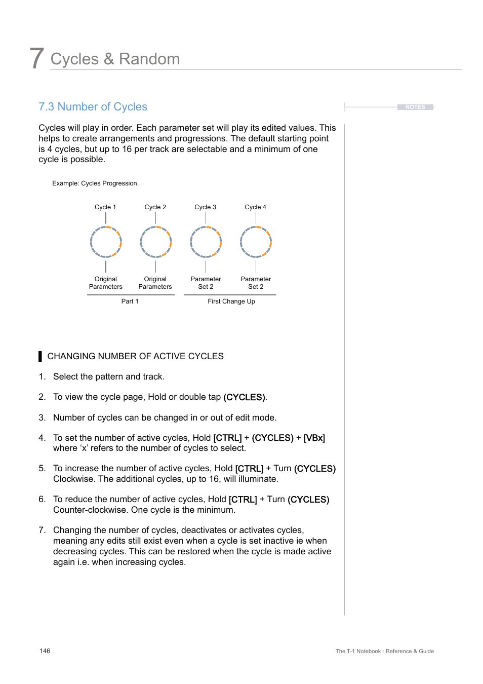 3 number of cycles, Cycles & random | Torso Electronics T-1 16-Track Algorithmic Desktop Sequencer User Manual | Page 146 / 230