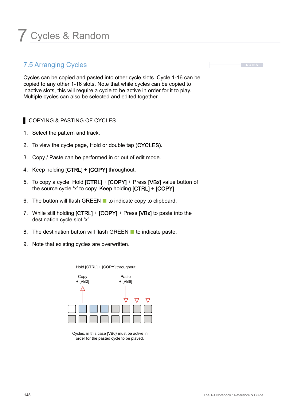 5 arranging cycles, Cycles & random | Torso Electronics T-1 16-Track Algorithmic Desktop Sequencer User Manual | Page 148 / 230