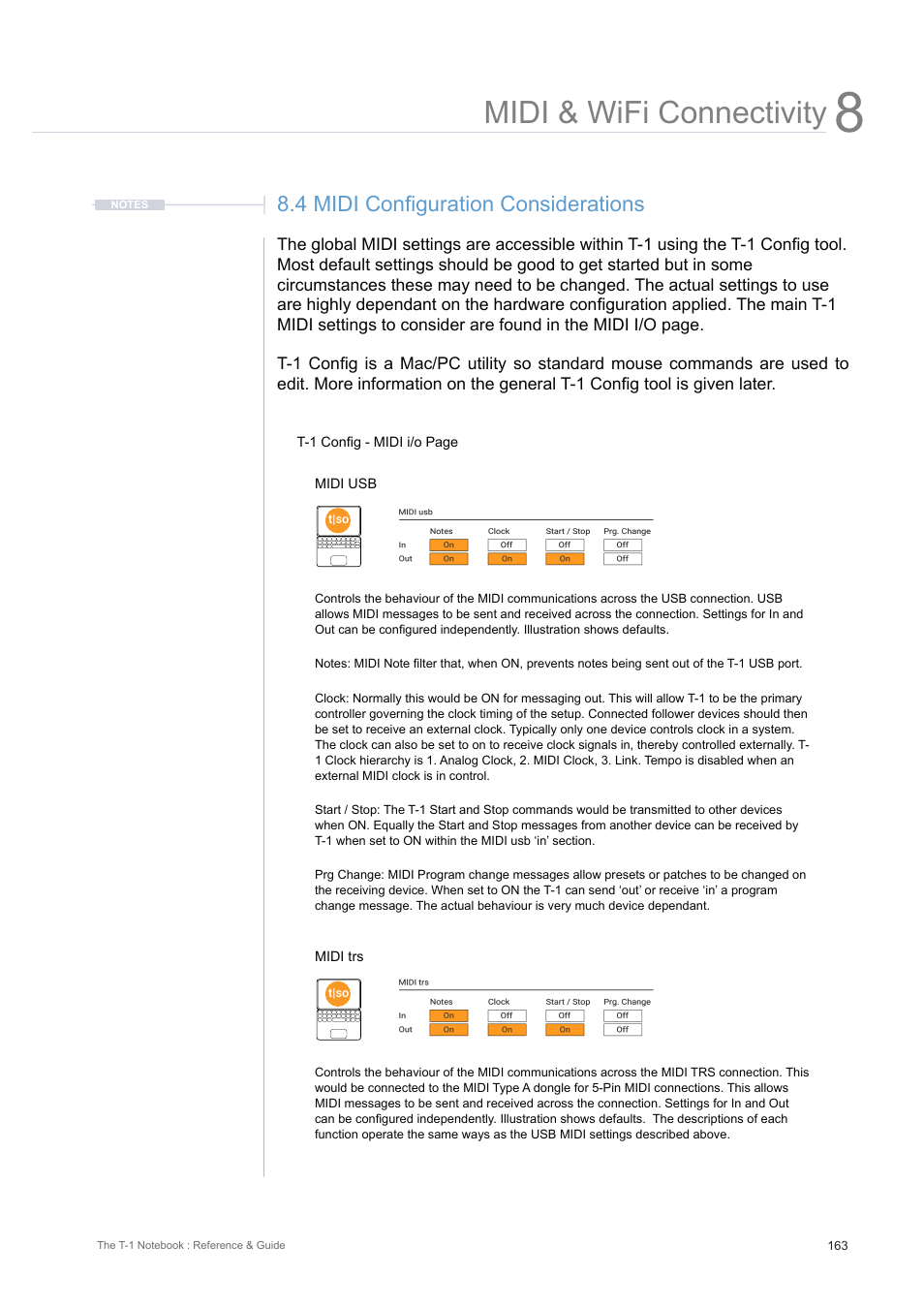 4 midi configuration considerations, Midi & wifi connectivity | Torso Electronics T-1 16-Track Algorithmic Desktop Sequencer User Manual | Page 163 / 230