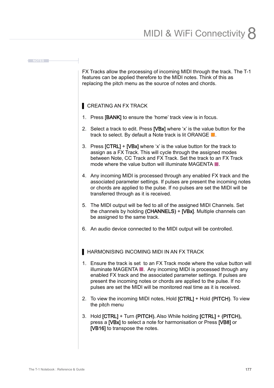 Midi & wifi connectivity | Torso Electronics T-1 16-Track Algorithmic Desktop Sequencer User Manual | Page 177 / 230