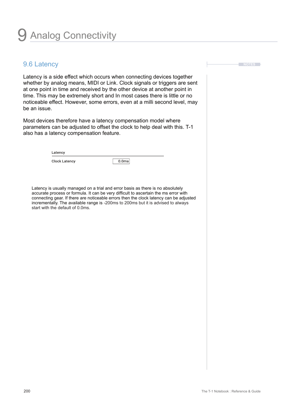 6 latency, Analog connectivity | Torso Electronics T-1 16-Track Algorithmic Desktop Sequencer User Manual | Page 200 / 230