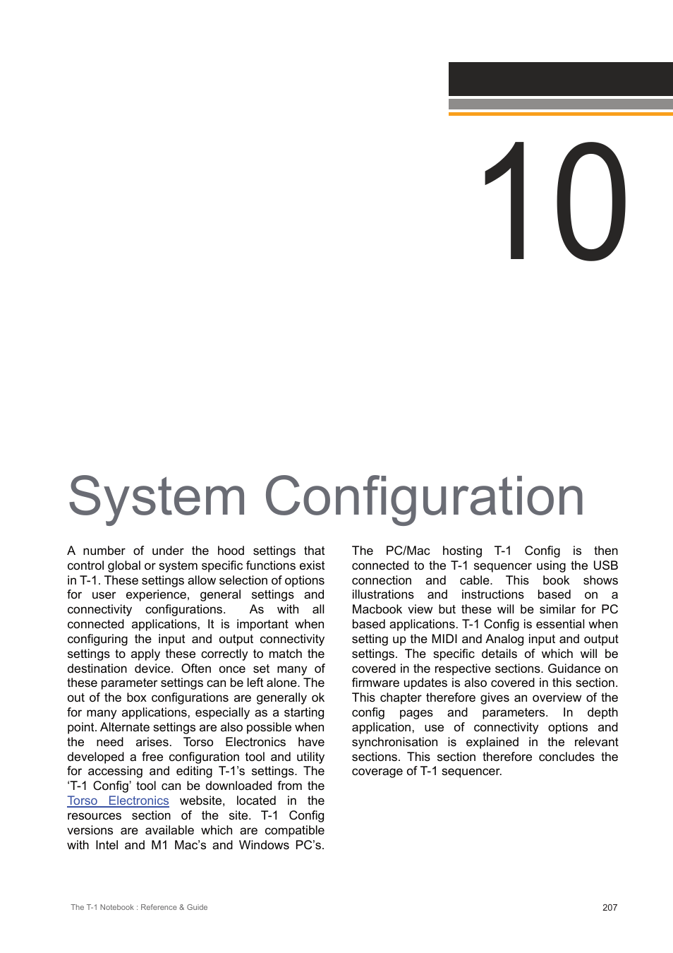 System configuration | Torso Electronics T-1 16-Track Algorithmic Desktop Sequencer User Manual | Page 207 / 230