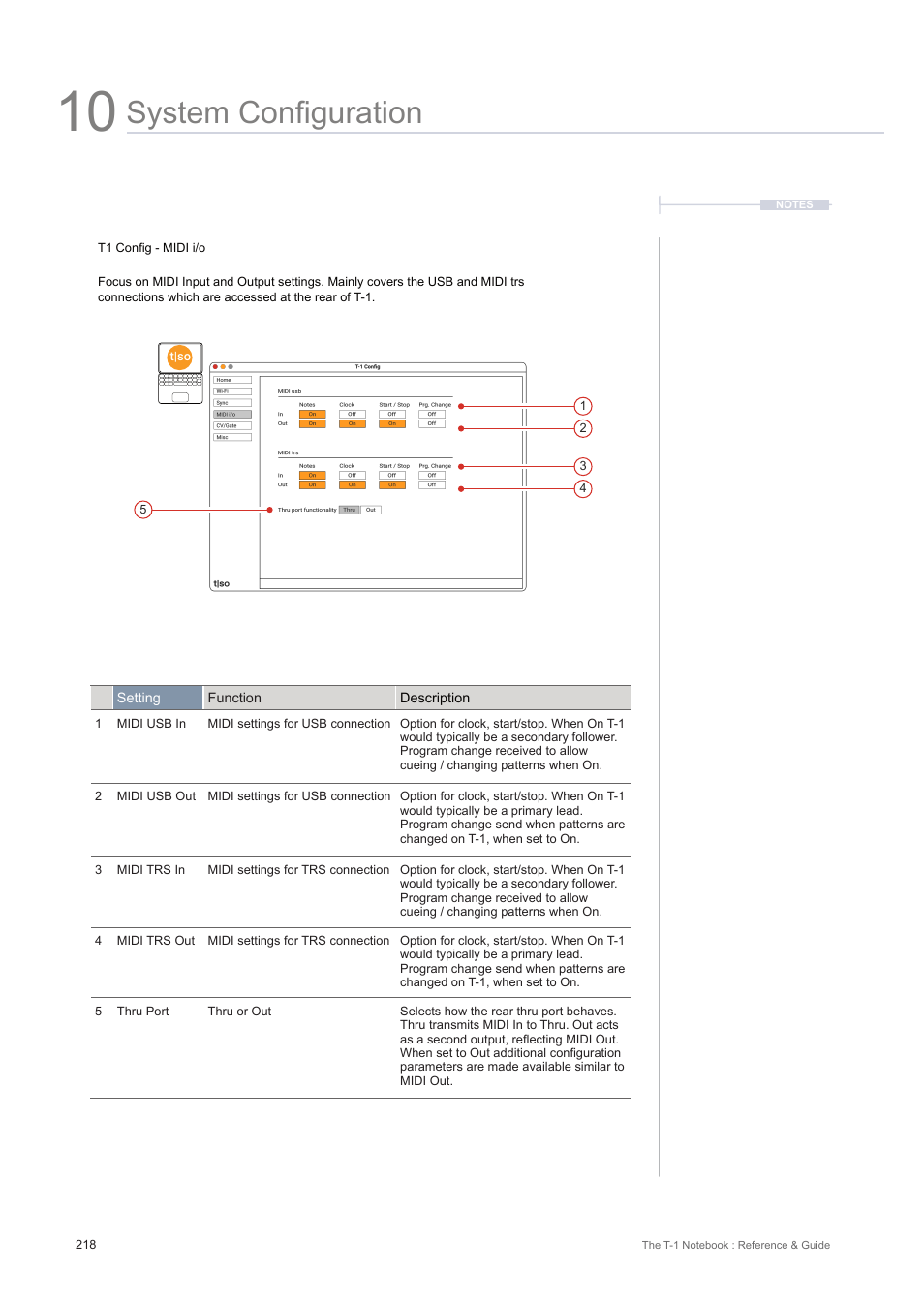 System configuration | Torso Electronics T-1 16-Track Algorithmic Desktop Sequencer User Manual | Page 218 / 230