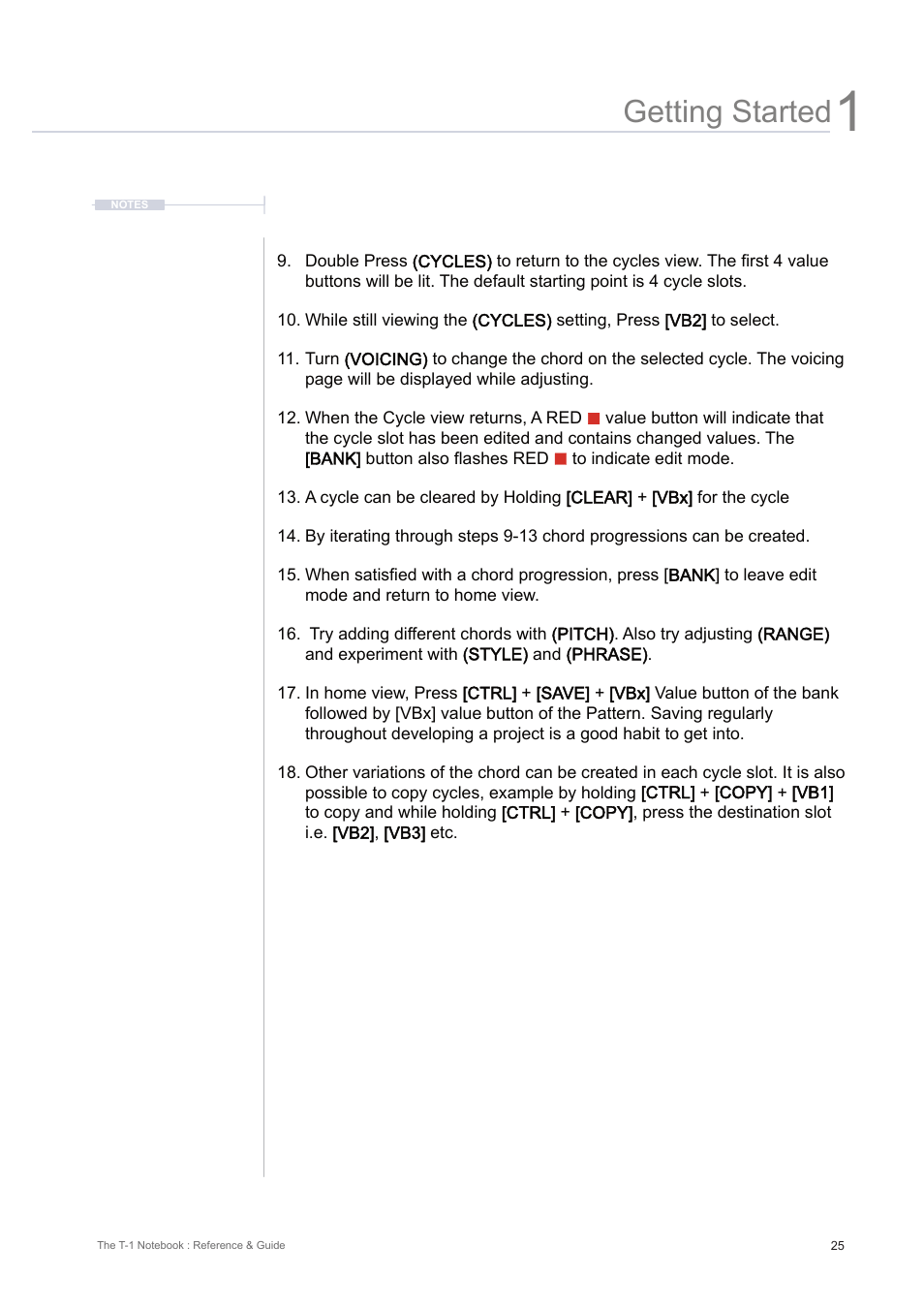 Getting started | Torso Electronics T-1 16-Track Algorithmic Desktop Sequencer User Manual | Page 25 / 230