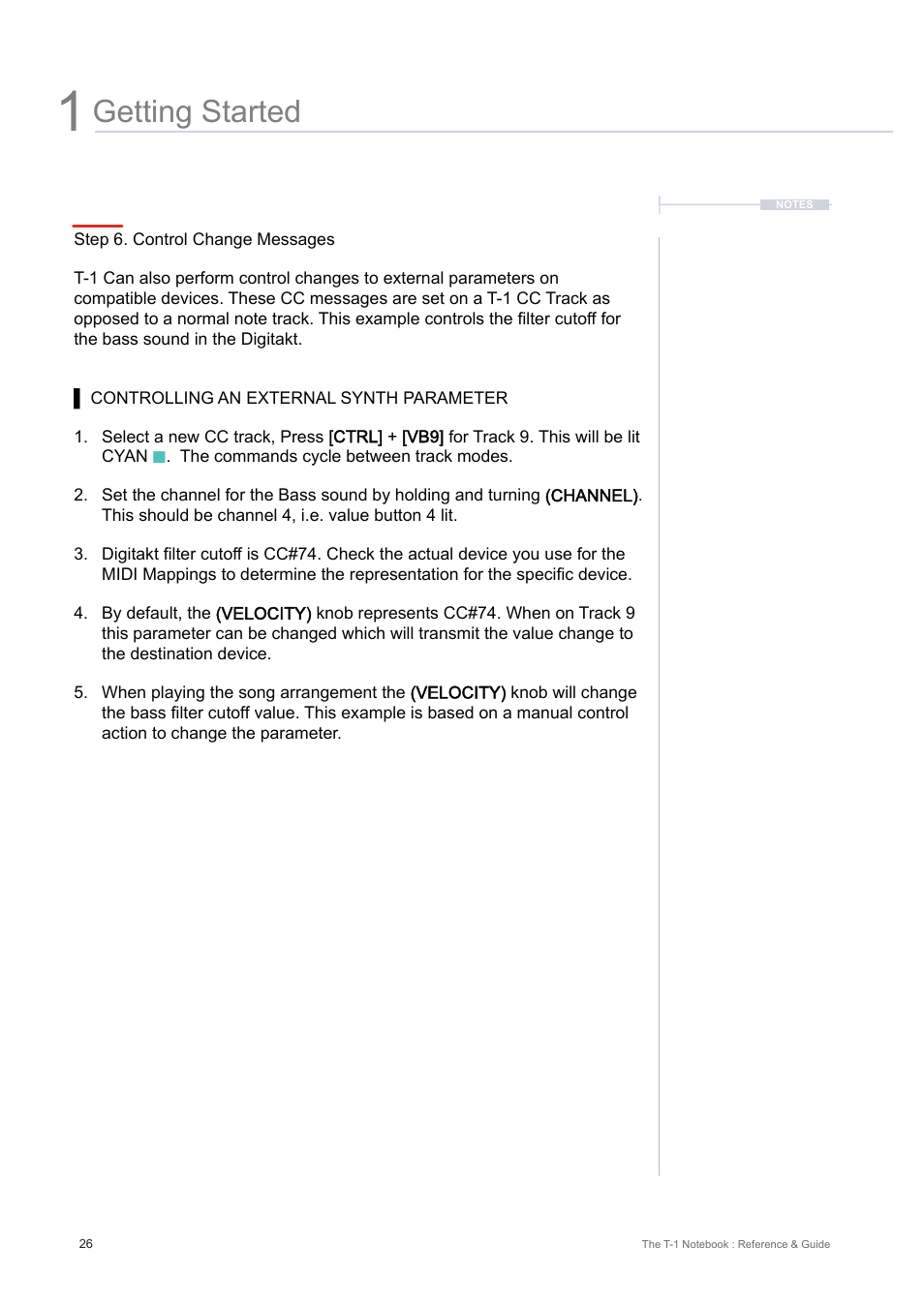 Getting started | Torso Electronics T-1 16-Track Algorithmic Desktop Sequencer User Manual | Page 26 / 230