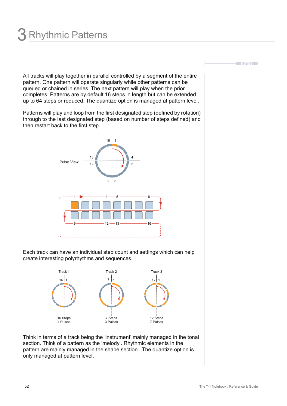 Rhythmic patterns | Torso Electronics T-1 16-Track Algorithmic Desktop Sequencer User Manual | Page 52 / 230