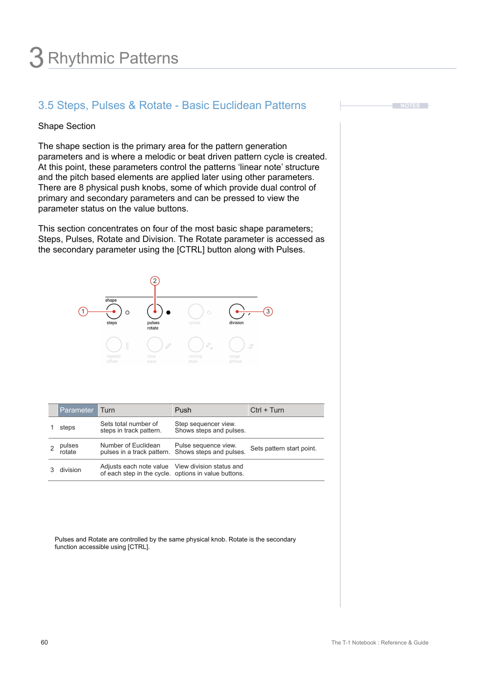 Rhythmic patterns | Torso Electronics T-1 16-Track Algorithmic Desktop Sequencer User Manual | Page 60 / 230