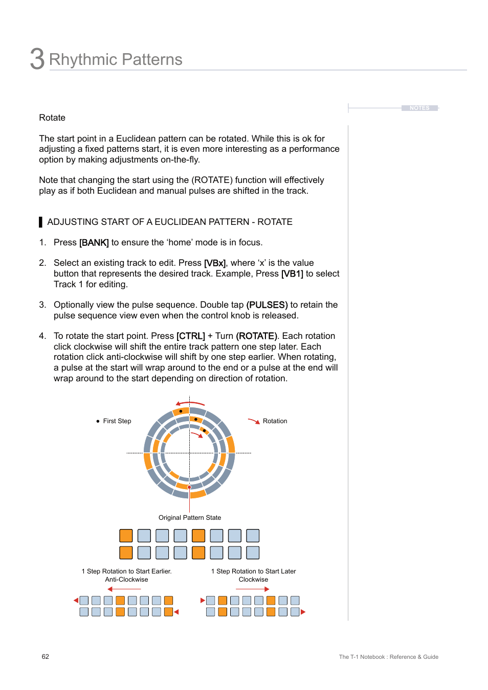 Rhythmic patterns | Torso Electronics T-1 16-Track Algorithmic Desktop Sequencer User Manual | Page 62 / 230