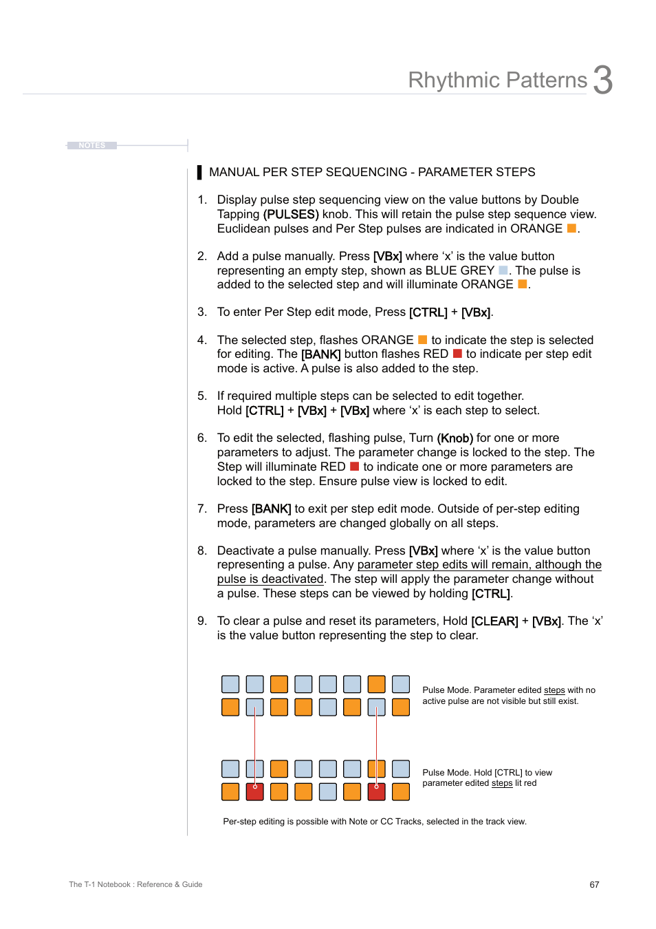 Rhythmic patterns | Torso Electronics T-1 16-Track Algorithmic Desktop Sequencer User Manual | Page 67 / 230