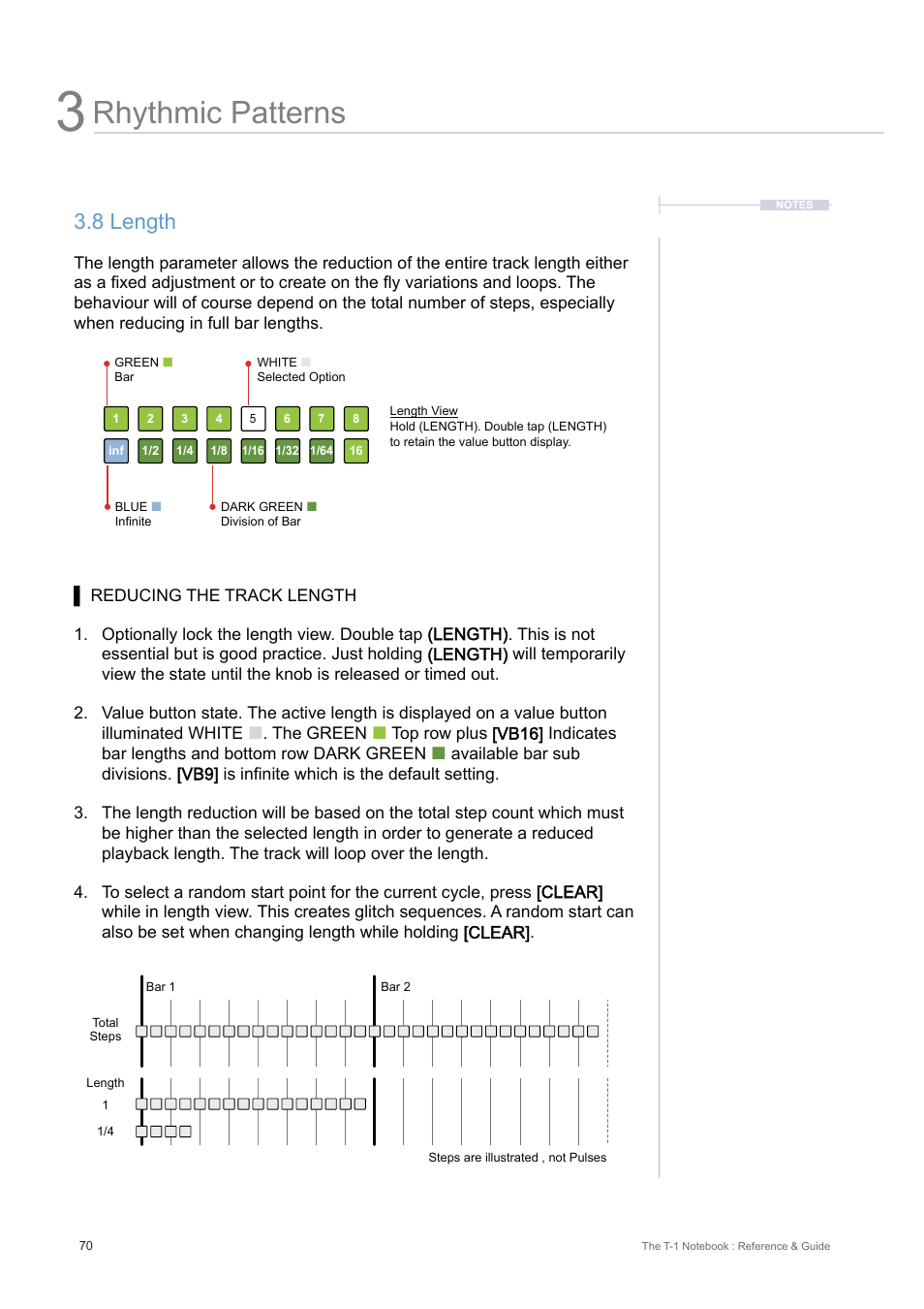 8 length, Rhythmic patterns | Torso Electronics T-1 16-Track Algorithmic Desktop Sequencer User Manual | Page 70 / 230