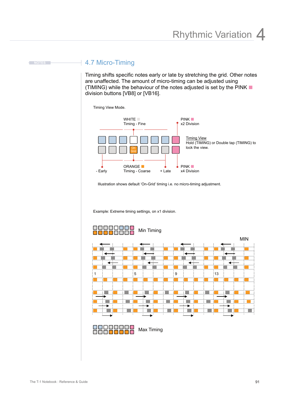 7 micro-timing, Rhythmic variation | Torso Electronics T-1 16-Track Algorithmic Desktop Sequencer User Manual | Page 91 / 230