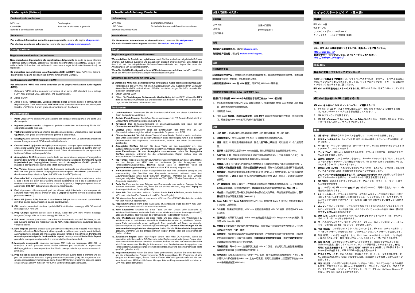 Akai Professional Akai MPK Mini MK3 25-Key MIDI Controller (Original) User Manual | Page 2 / 2