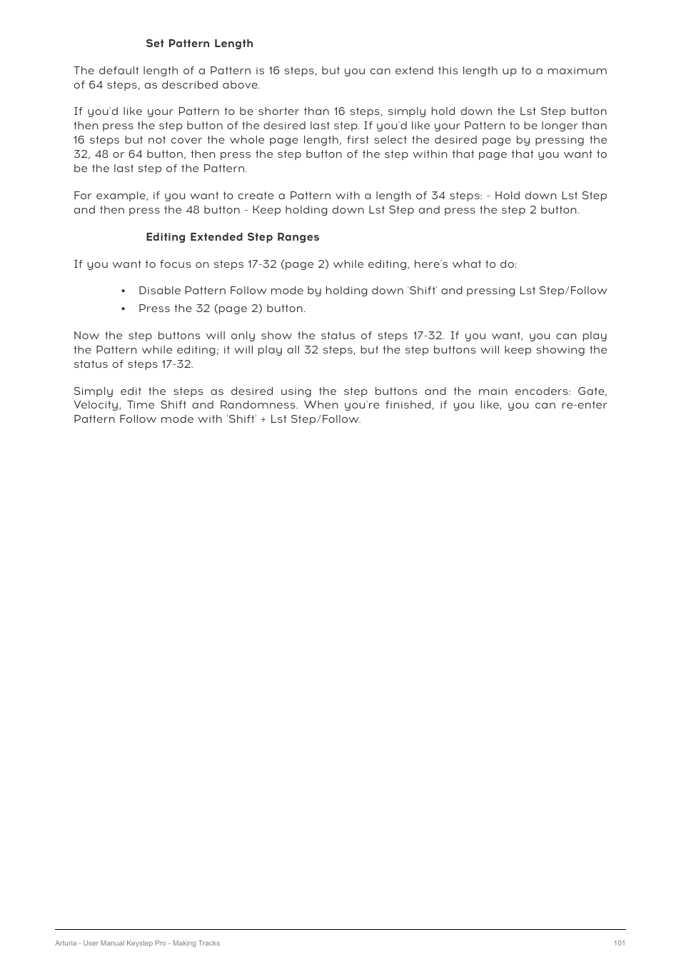 Arturia KeyStep Pro Keyboard with Advanced Sequencer and Arpeggiator User Manual | Page 107 / 186