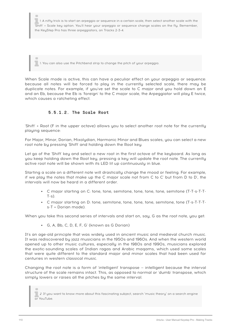 The scale root | Arturia KeyStep Pro Keyboard with Advanced Sequencer and Arpeggiator User Manual | Page 116 / 186