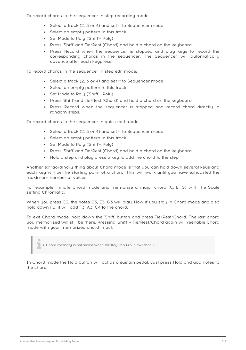 Arturia KeyStep Pro Keyboard with Advanced Sequencer and Arpeggiator User Manual | Page 119 / 186
